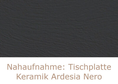 Nahaufnahme Tischplatte Ardesia Nero